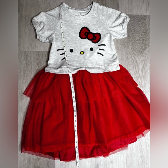 HELLO KITTY girls dress w/ red tulle skirt size 10/12. EXCELLENT condition! - Picture 3 of 5